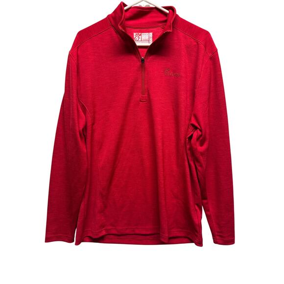 Chick-fil-A Team Style Oobe Red Quarter Zip Pullover Men’s Medium Long Sleeve - Picture 1 of 8